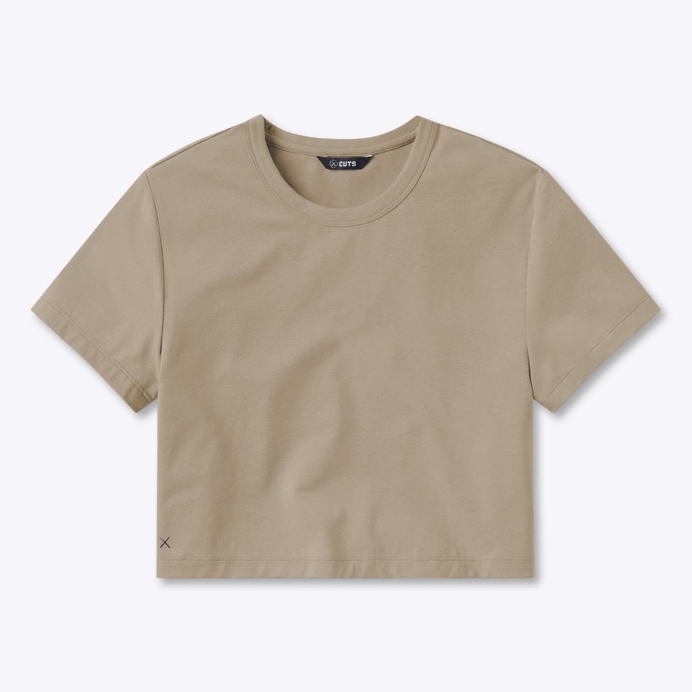 Cuts Clothing Almost Friday Cropped tee - Stone